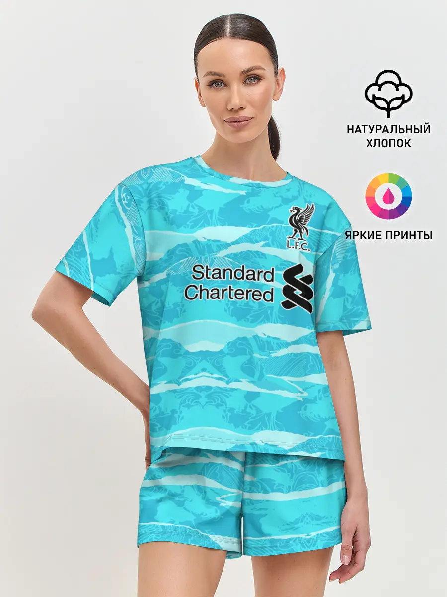 Женская пижама с шортами / LIVERPOOL выездная сезон 20/21