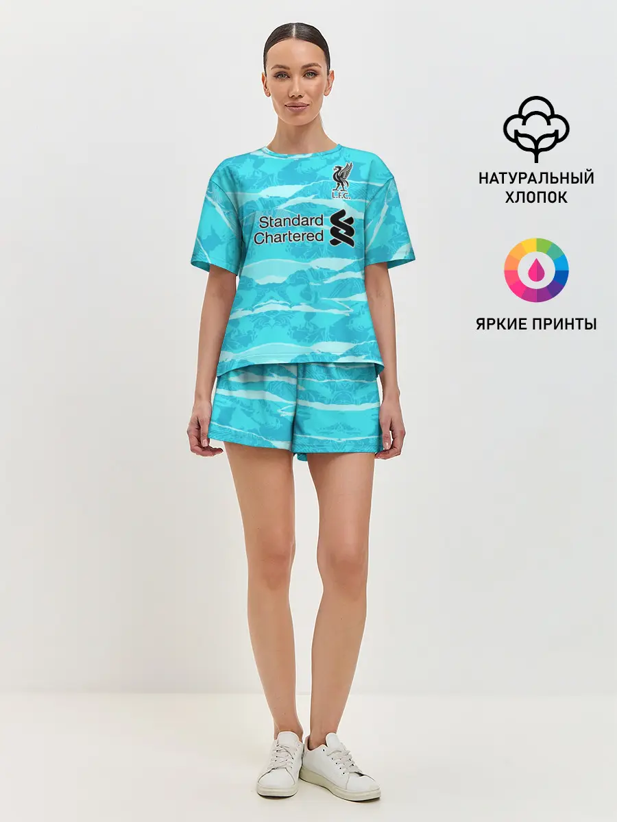 Женская пижама с шортами / LIVERPOOL выездная сезон 20/21