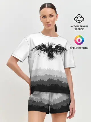 Женская пижама с шортами / ЧЁРНЫЙ ВОРОН