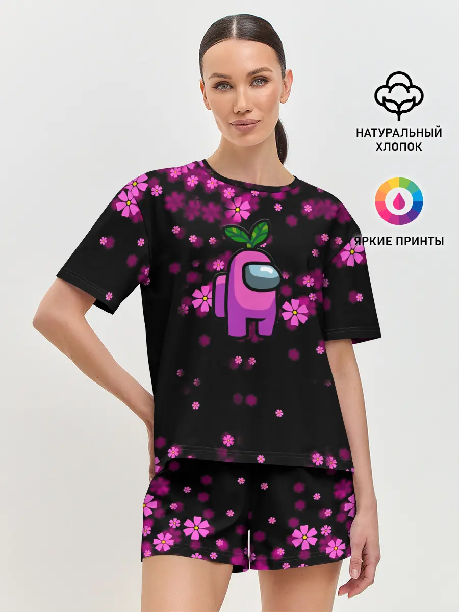 Женская пижама с шортами / Among Us