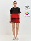 Женская пижама с шортами / КРАСНО-ЧЕРНЫЙ ГРАДИЕНТ