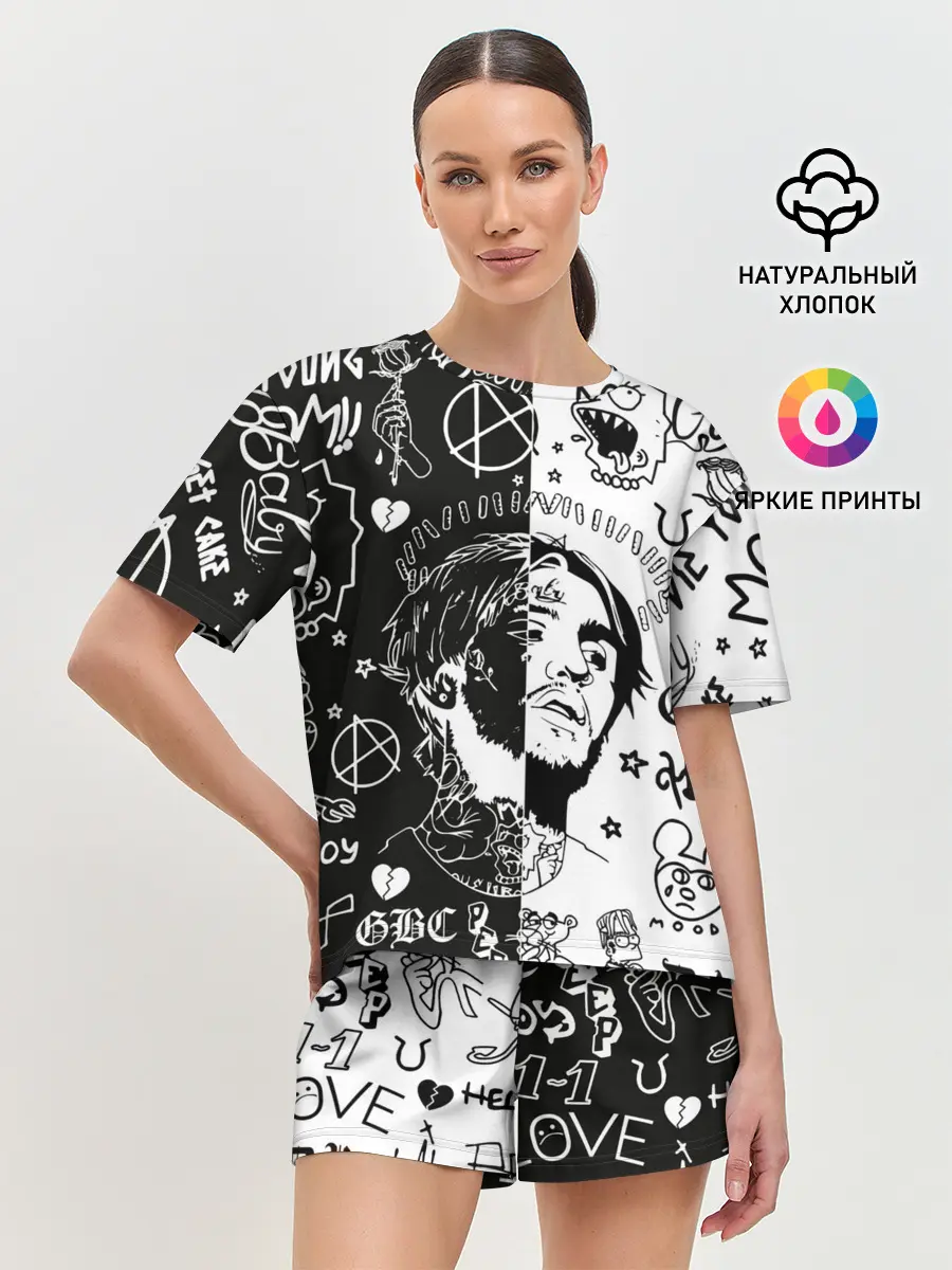 Женская пижама с шортами / LIL PEEP