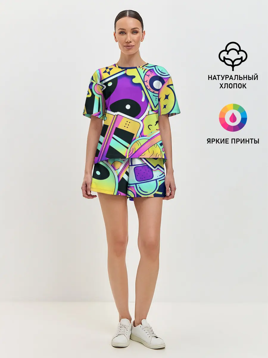 Женская пижама с шортами / Alien