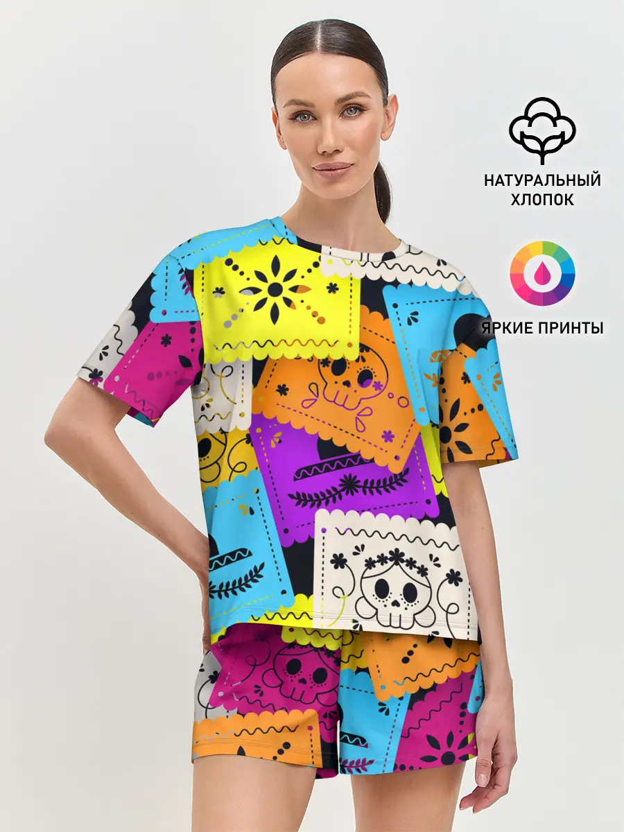 Женская пижама с шортами / Color pattern