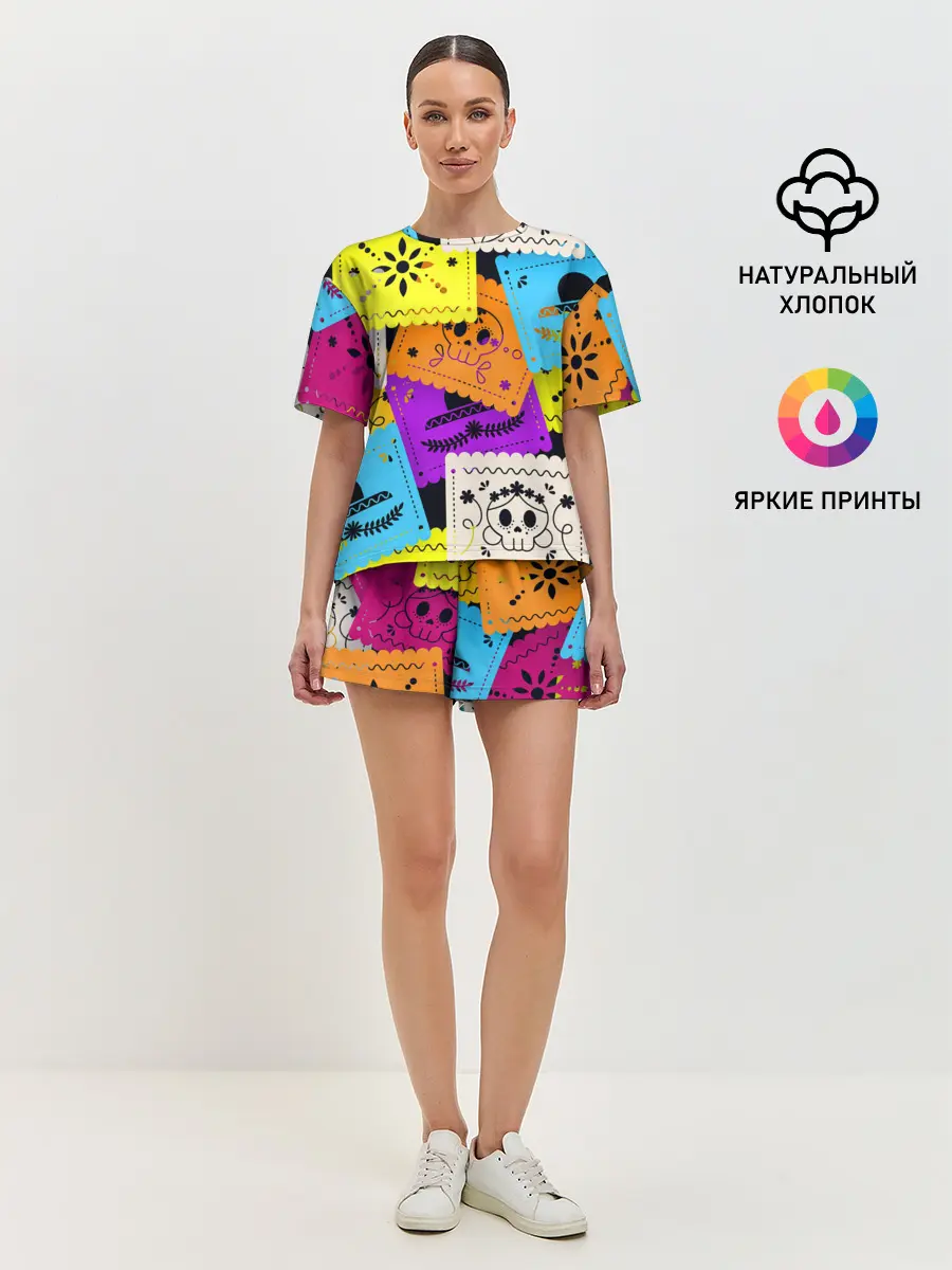 Женская пижама с шортами / Color pattern