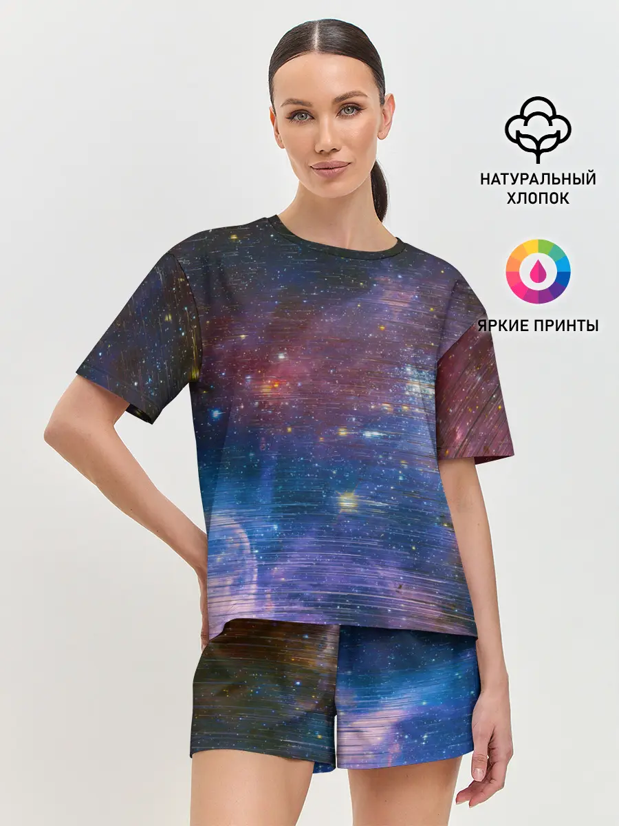 Женская пижама с шортами / Glitch space