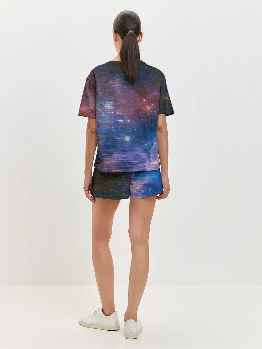 Женская пижама с шортами / Glitch space
