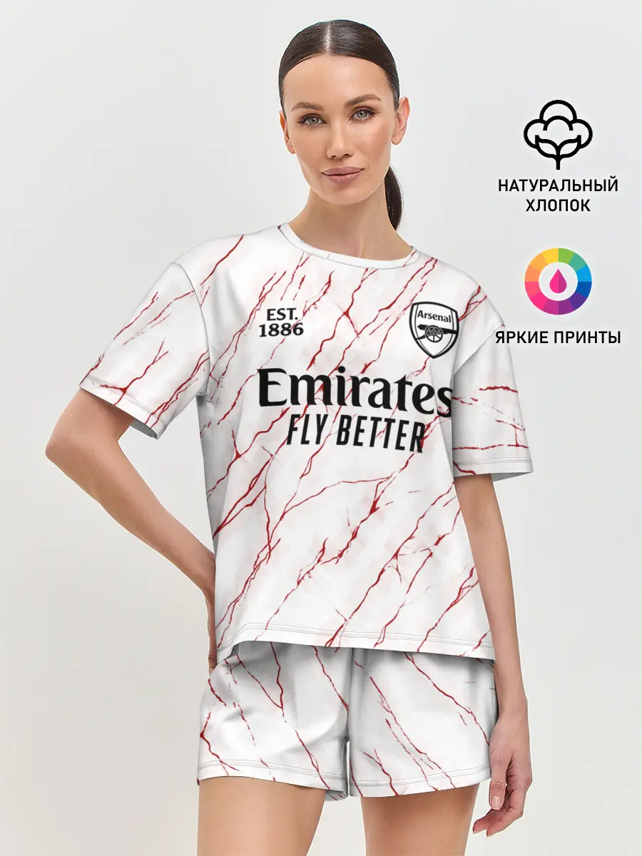 Женская пижама с шортами / ARSENAL 20/21 - ГОСТЕВАЯ