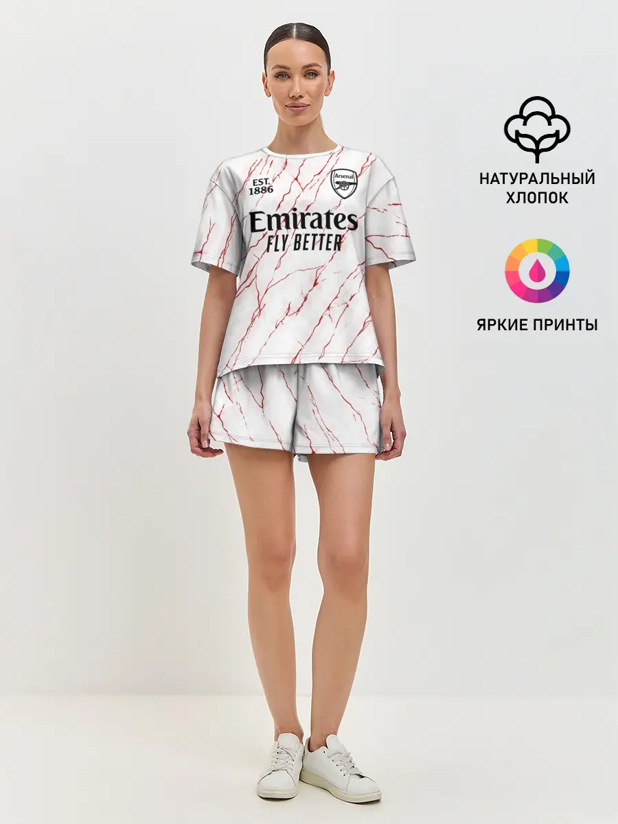 Женская пижама с шортами / ARSENAL 20/21 - ГОСТЕВАЯ