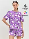 Женская пижама с шортами / Unicorn pattern