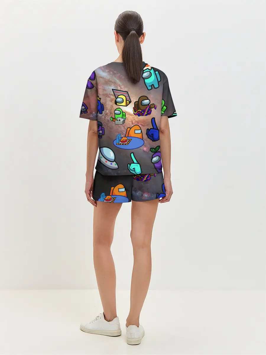 Женская пижама с шортами / Among Us Чёрная дыра