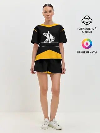 Женская пижама с шортами / Сноубордист