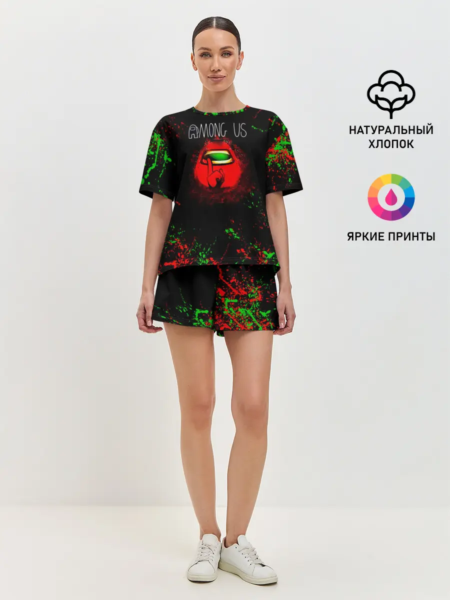 Женская пижама с шортами / Among Us