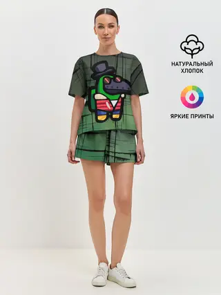 Женская пижама с шортами / Among Us
