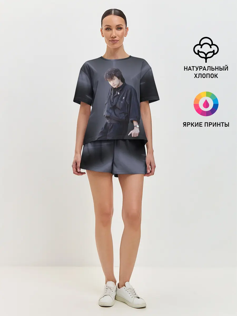 Женская пижама с шортами / Виктор Цой.