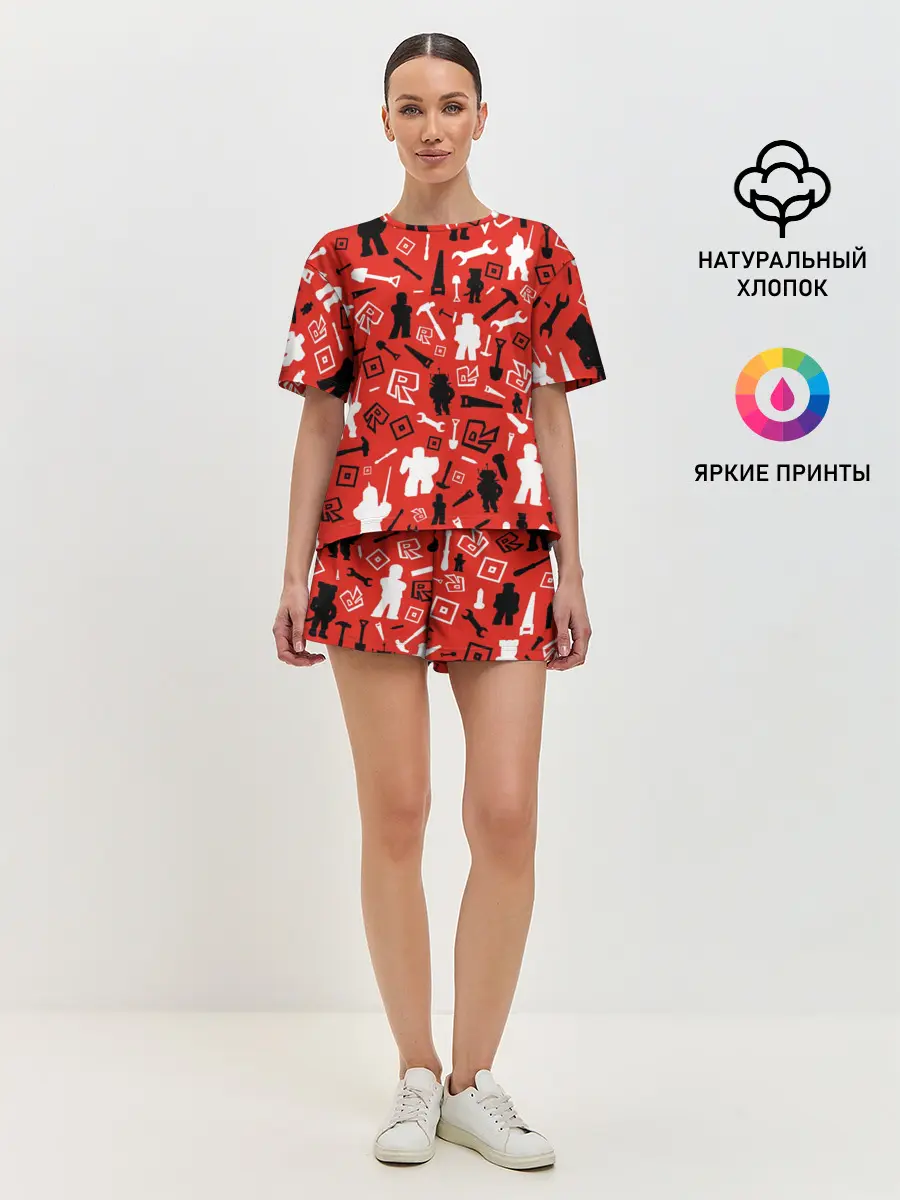 Женская пижама с шортами / ROBLOX