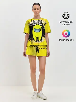 Женская пижама с шортами / Among Us