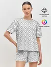 Женская пижама с шортами / Геометрический узор