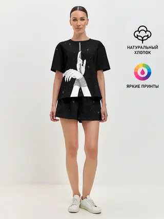 Женская пижама с шортами / Эстетика связанных рук
