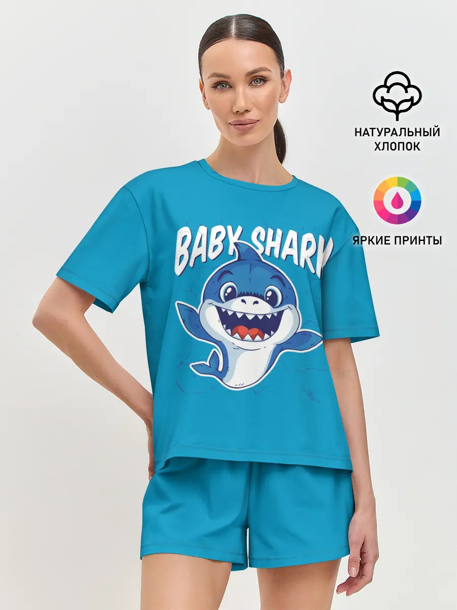 Женская пижама с шортами / Baby Shark