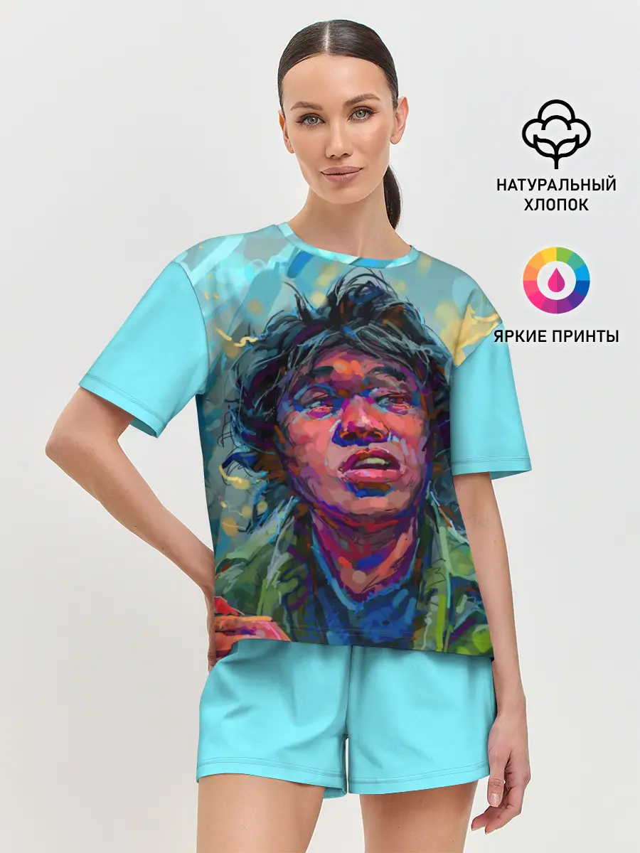 Женская пижама с шортами / Цой