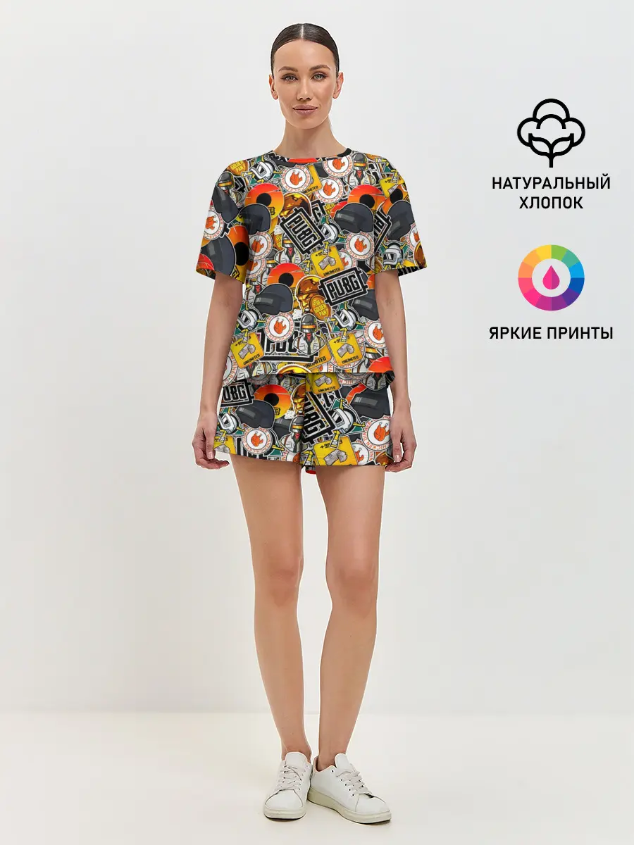 Женская пижама с шортами / PUBG STICKER