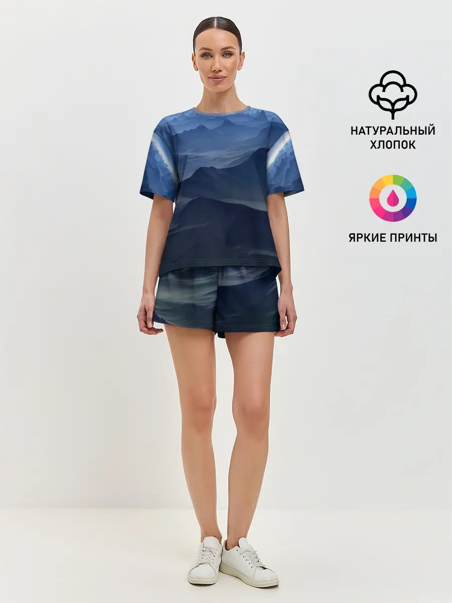 Женская пижама с шортами / Горный массив