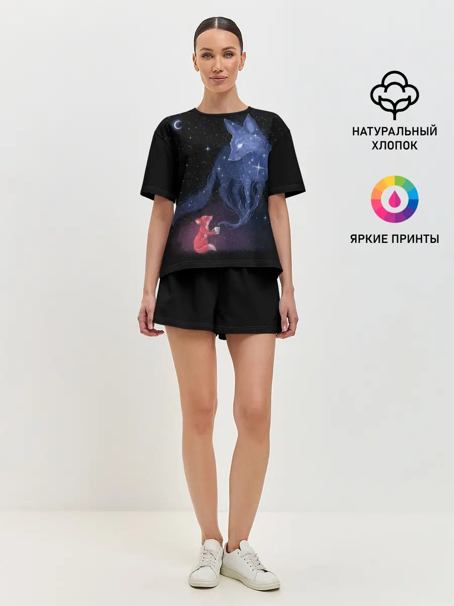 Женская пижама с шортами / Лиса и ее дух