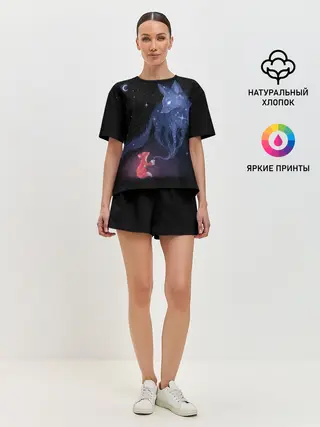 Женская пижама с шортами / Лиса и ее дух