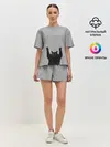 Женская пижама с шортами / Кот сдается