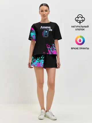 Женская пижама с шортами / Among Us
