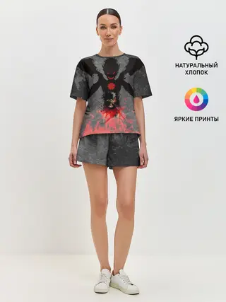 Женская пижама с шортами / демон Либе