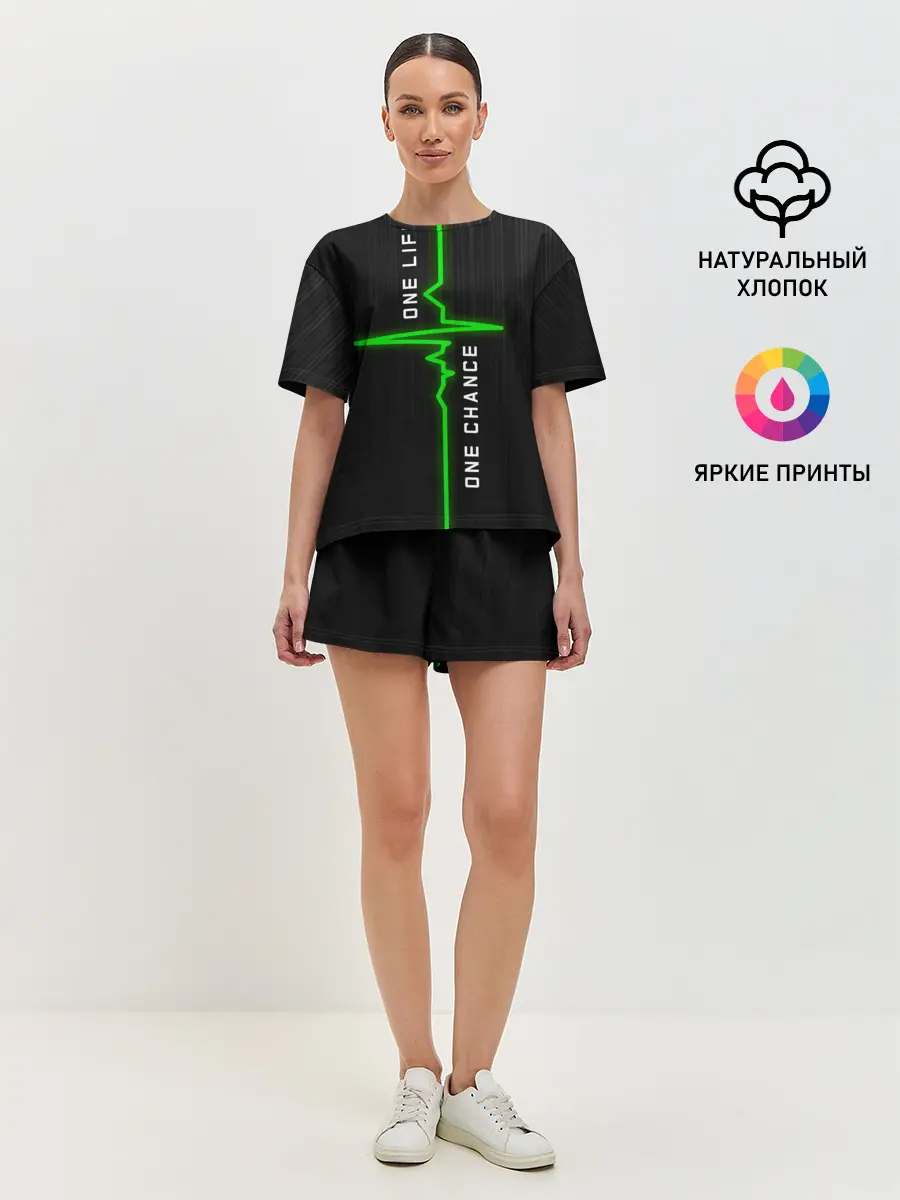 Женская пижама с шортами / ОДНА ЖИЗНЬ - ОДИН ШАНС