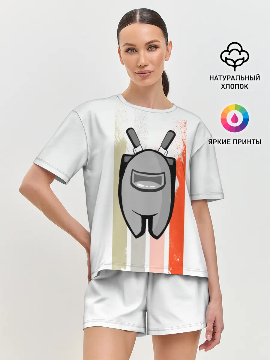 Женская пижама с шортами / Among Us