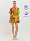 Женская пижама с шортами / Осенние листья