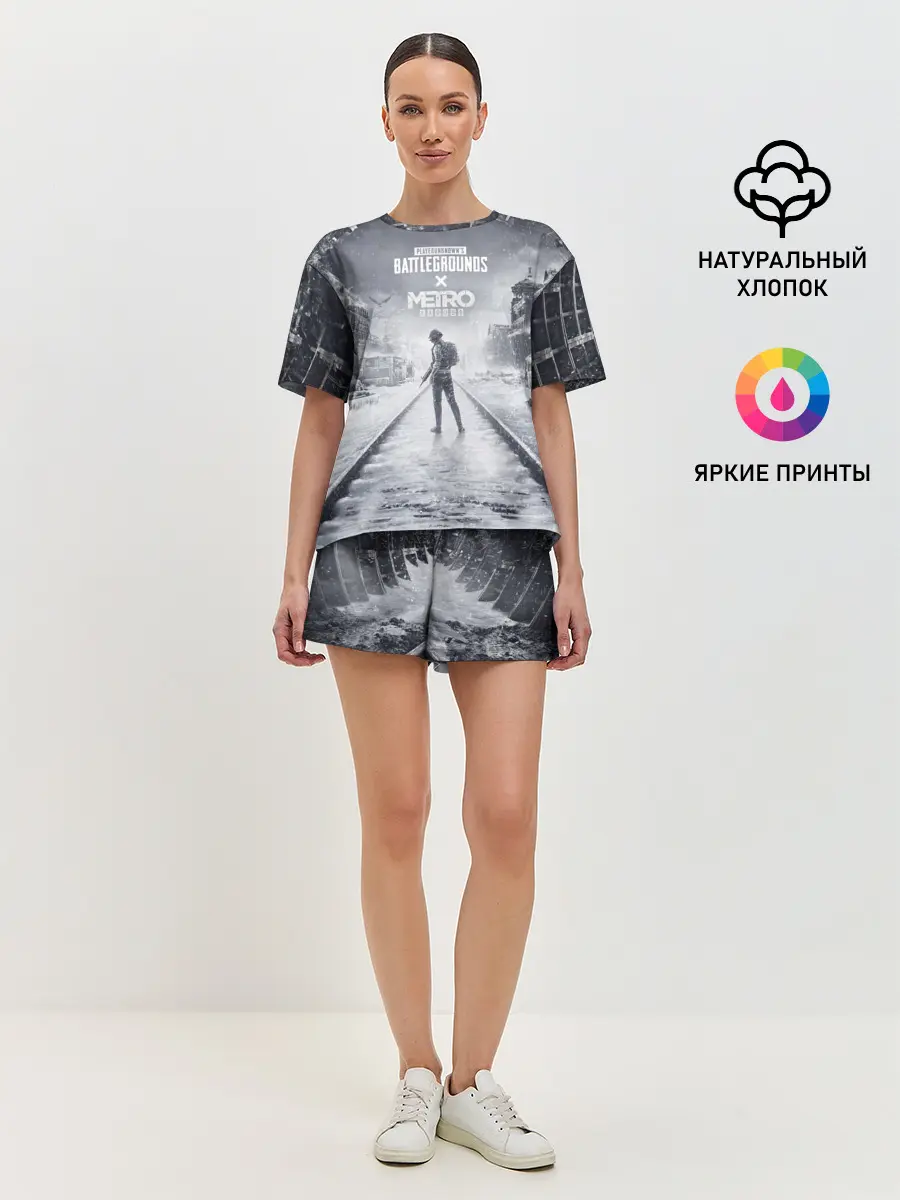 Женская пижама с шортами / PUBG x METRO Exodus