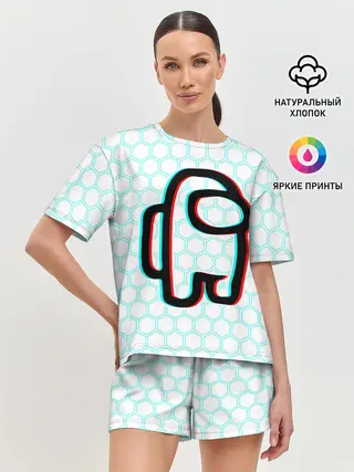 Женская пижама с шортами / AMONG US / АМОНГ АС