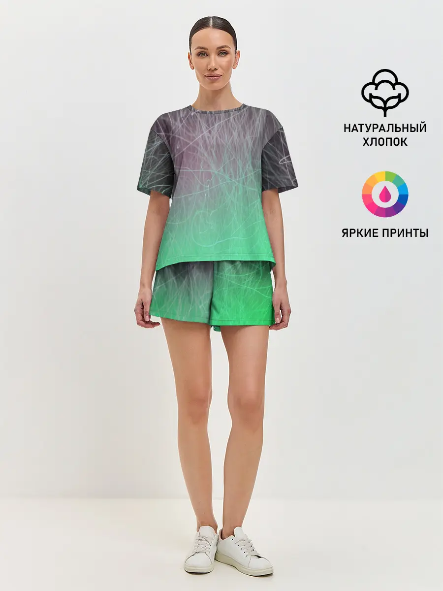 Женская пижама с шортами / Текстура