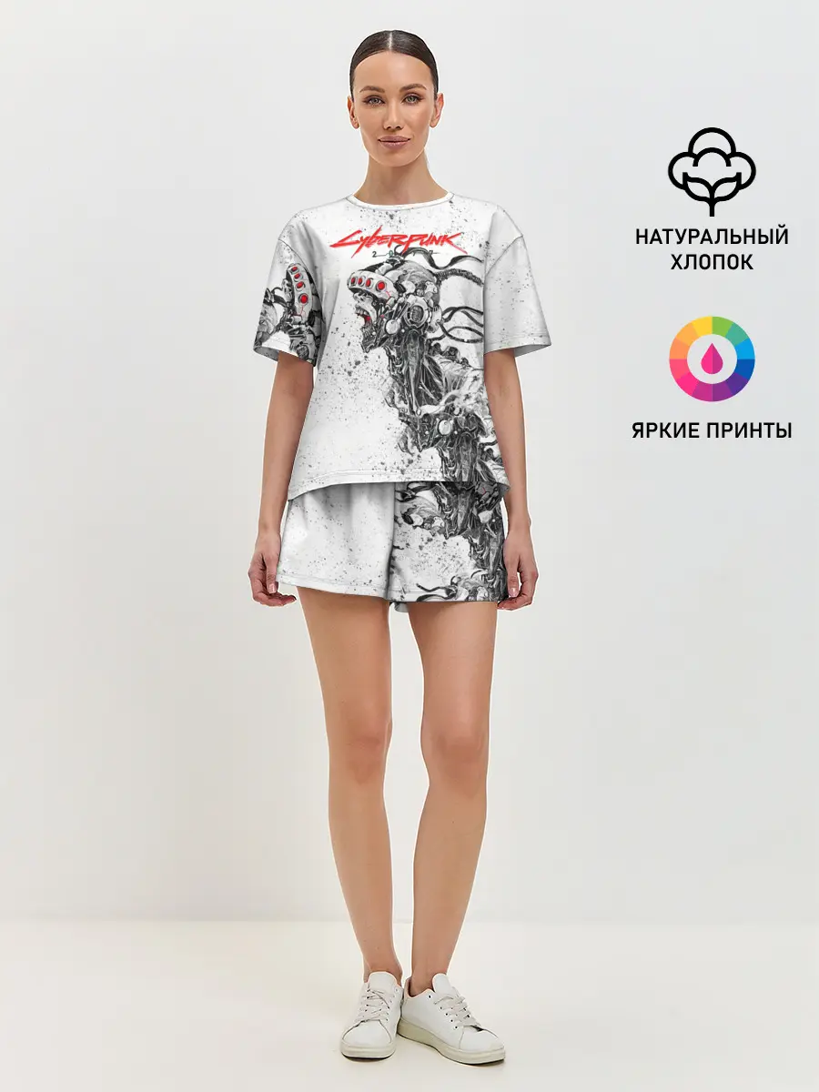 Женская пижама с шортами / CYBERPUNK 2077
