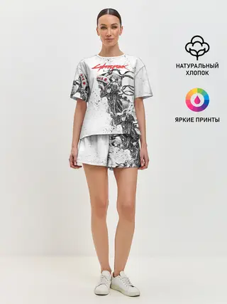 Женская пижама с шортами / CYBERPUNK 2077