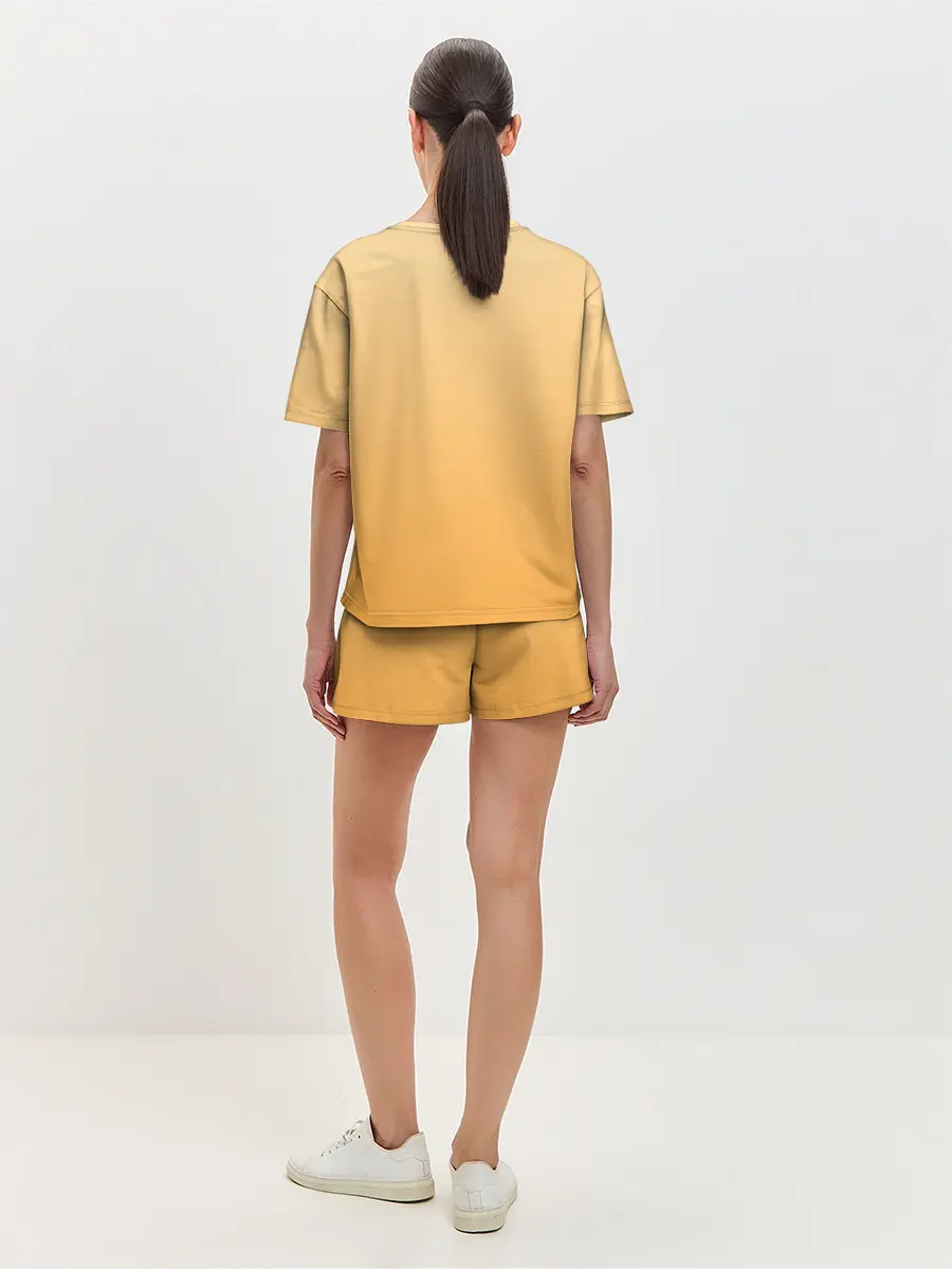 Женская пижама с шортами / Персик Корги