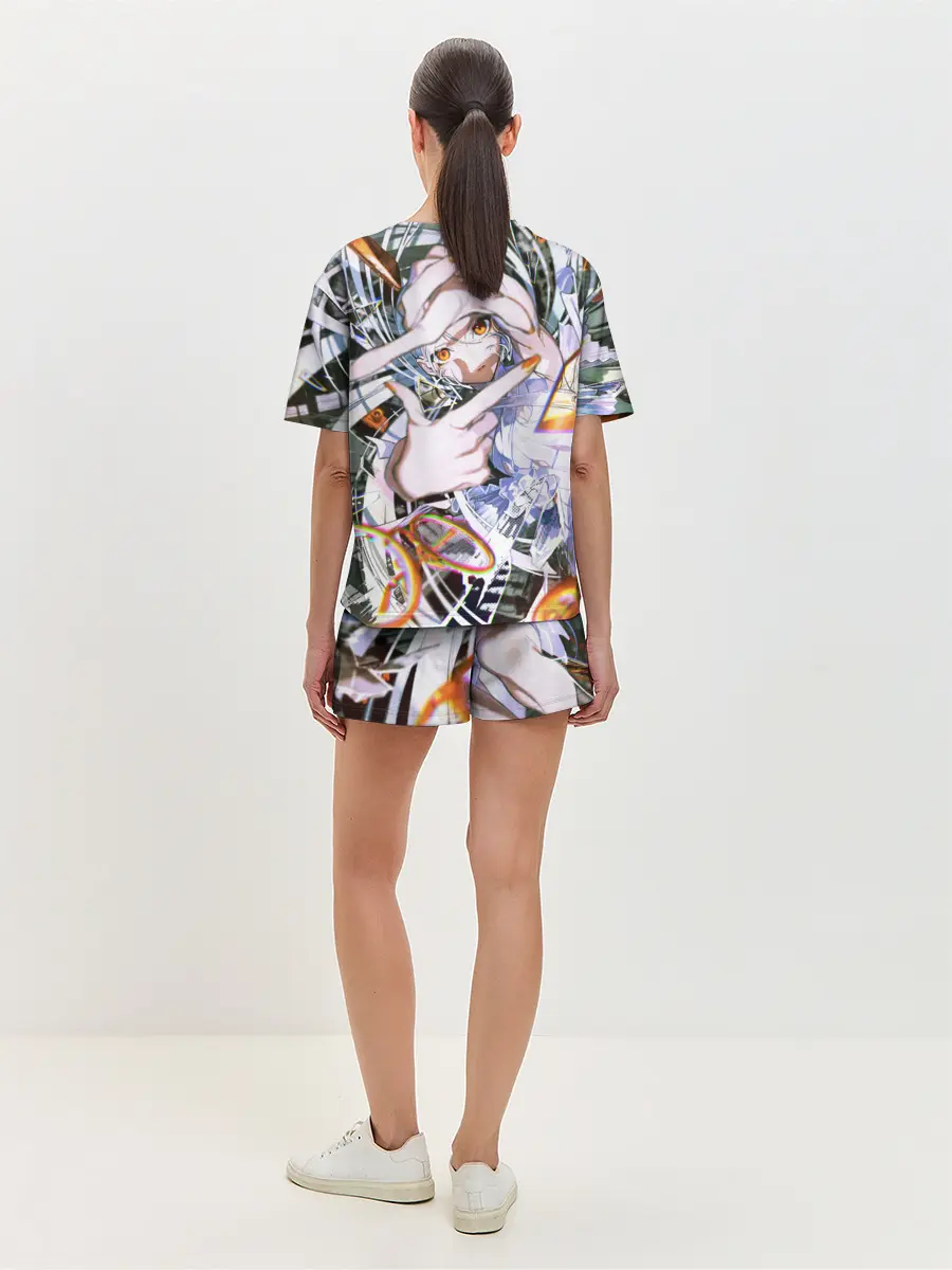 Женская пижама с шортами / Anime girl art