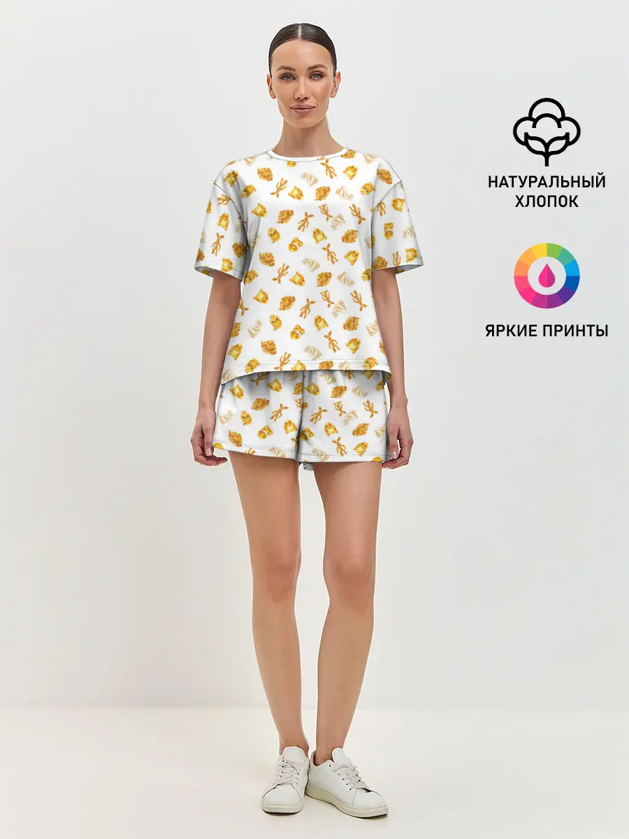 Женская пижама с шортами / Baked Goods Kowalski Pattern