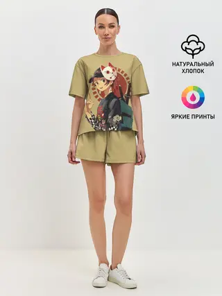 Женская пижама с шортами / Tanjiro Kamado