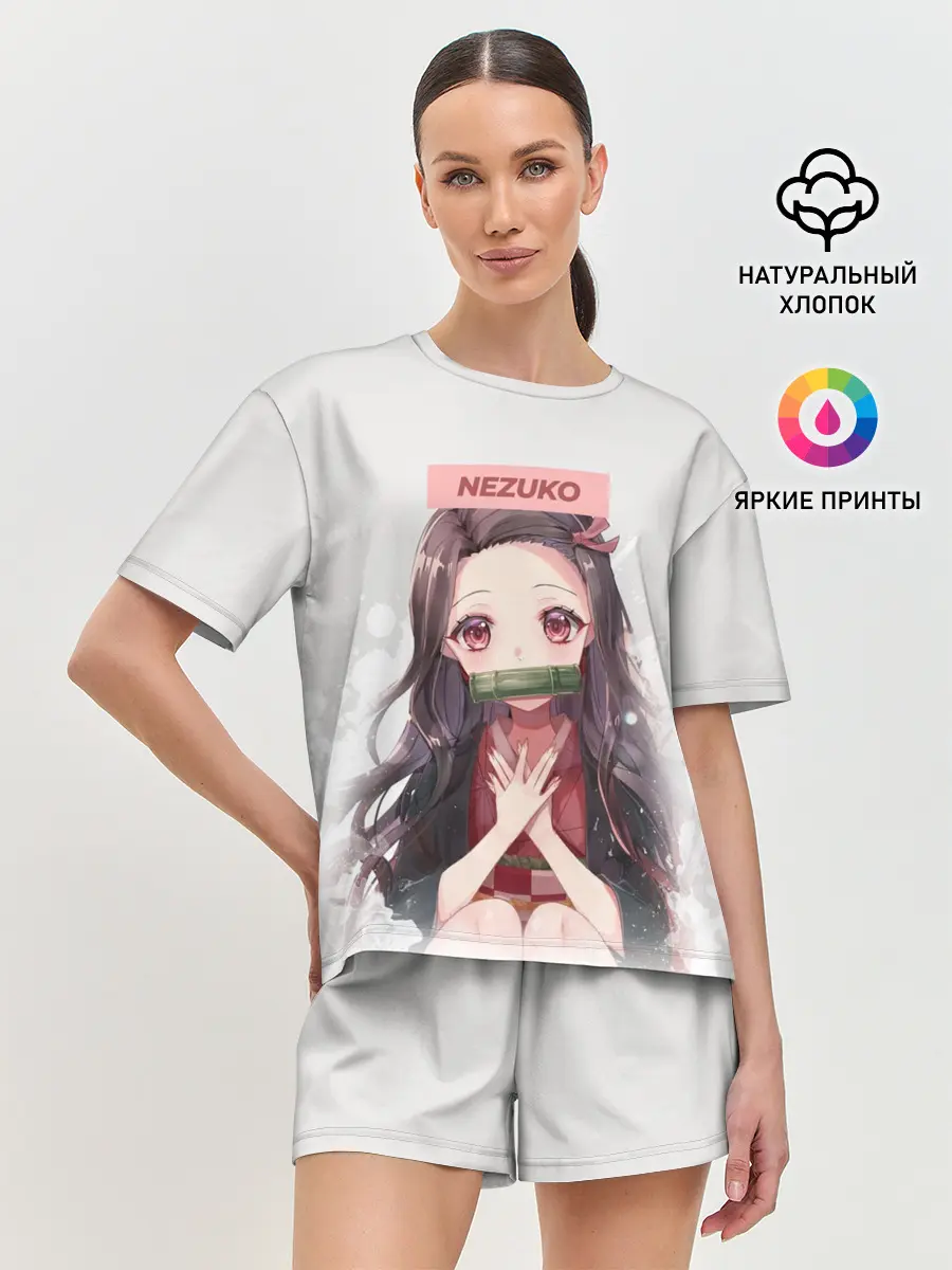 Женская пижама с шортами / Незуко Руки на груди