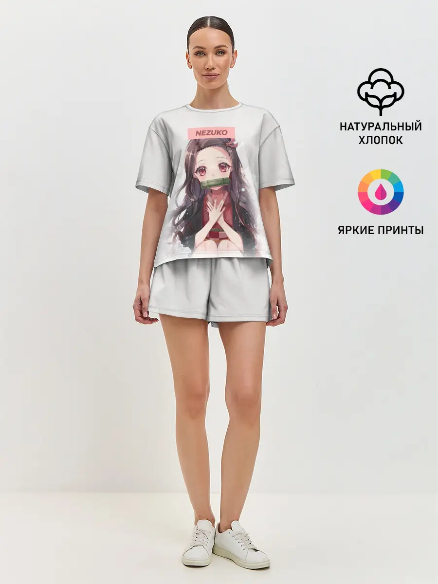 Женская пижама с шортами / Незуко Руки на груди
