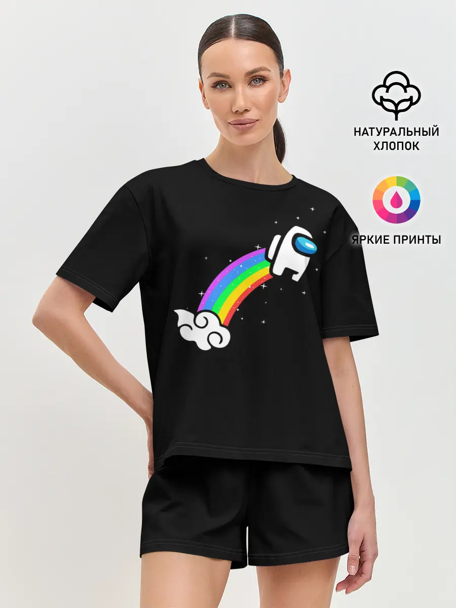 Женская пижама с шортами / Among Us