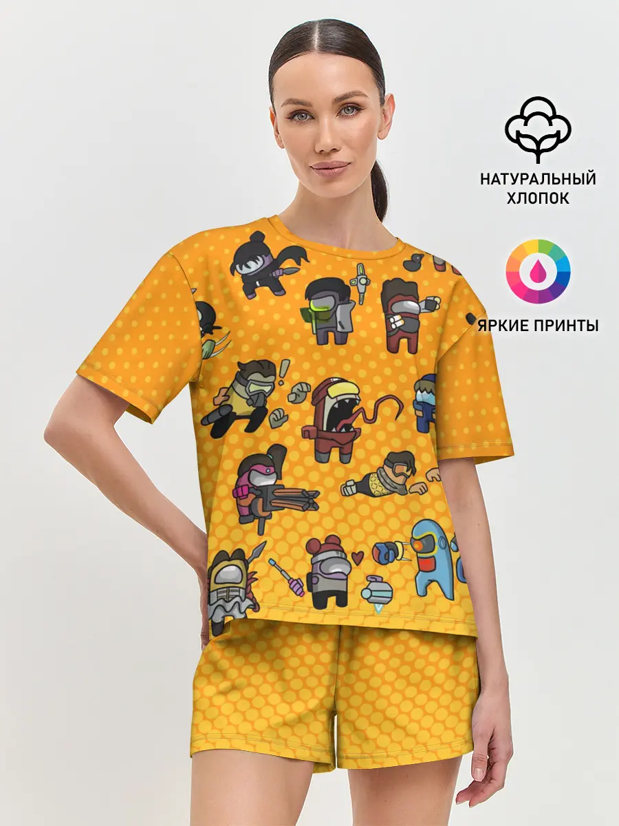 Женская пижама с шортами / Among Us