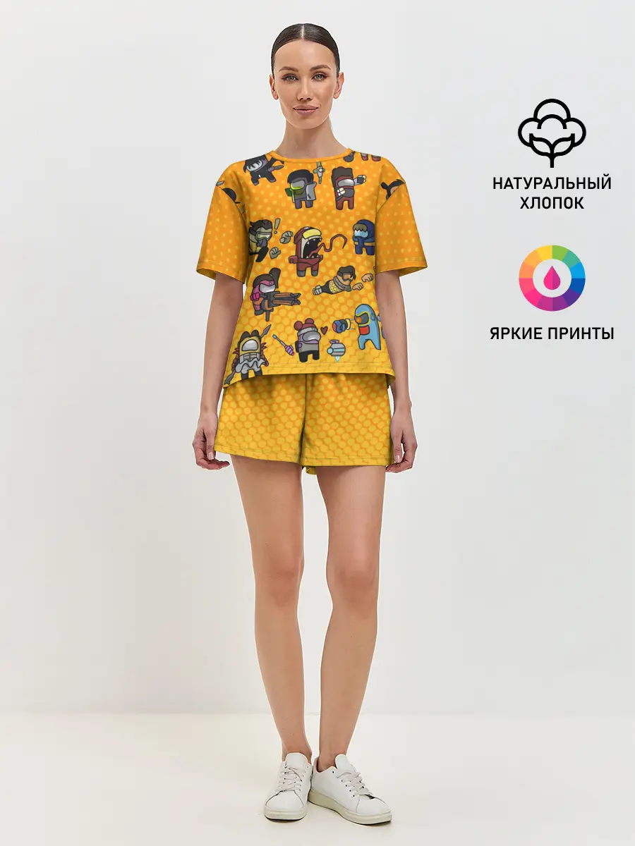 Женская пижама с шортами / Among Us