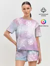 Женская пижама с шортами / снежинки